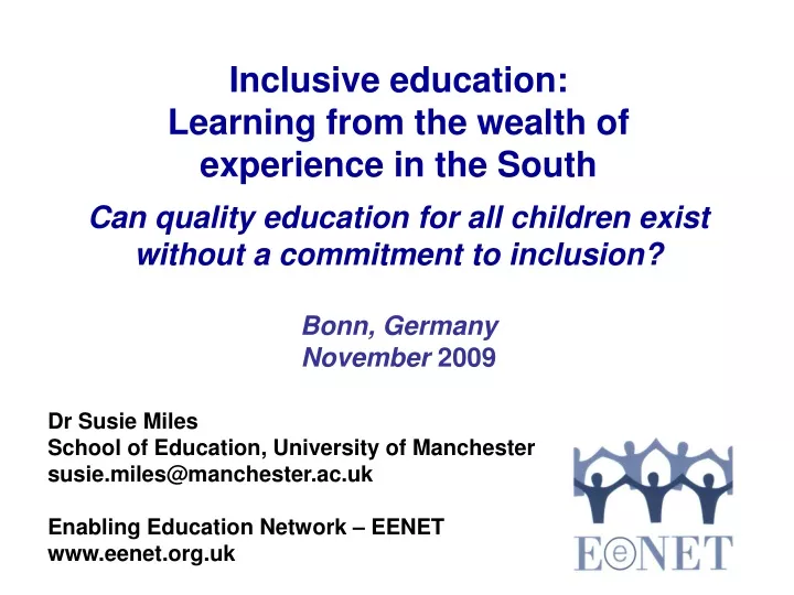 inclusive education learning from the wealth