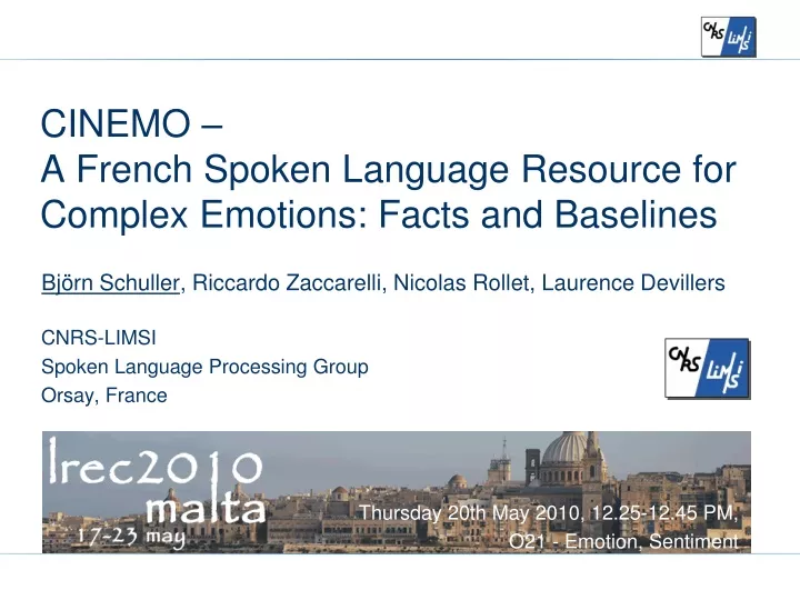 cinemo a french spoken language resource for complex emotions facts and baselines