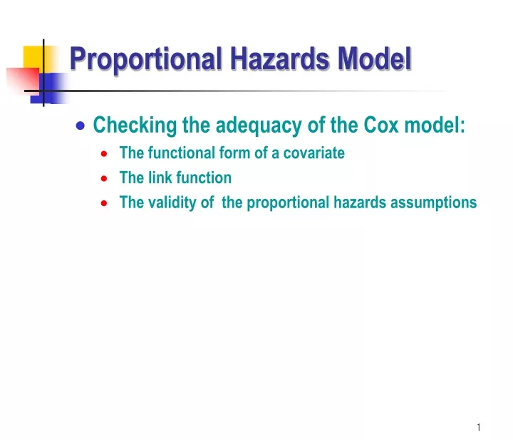 proportional hazards model