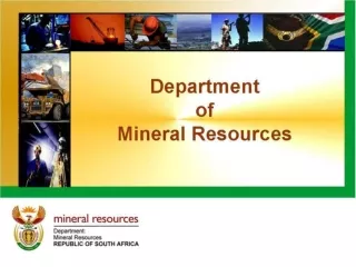 DEPARTMENT OF MINERAL RESOURCES