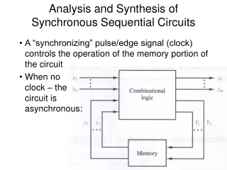 Analysis and Synthesis of Synchronous Sequential Circuits