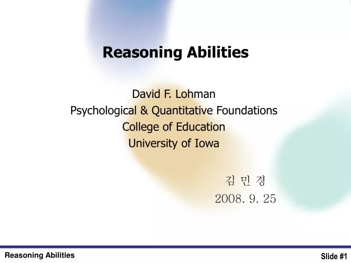 reasoning abilities