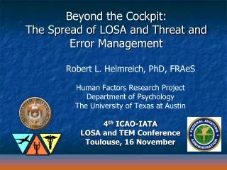Beyond the Cockpit: The Spread of LOSA and Threat and Error Management