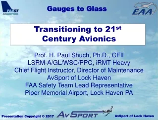 Transitioning to 21 st  Century Avionics