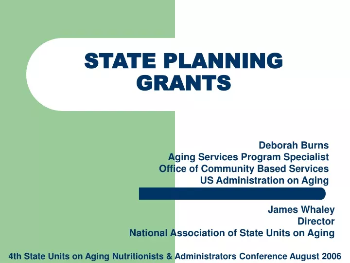 state planning grants