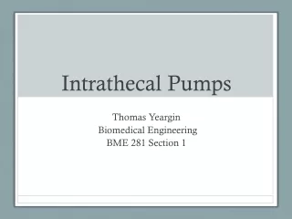 Intrathecal Pumps