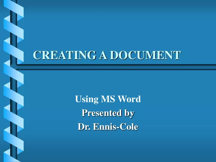 creating a document