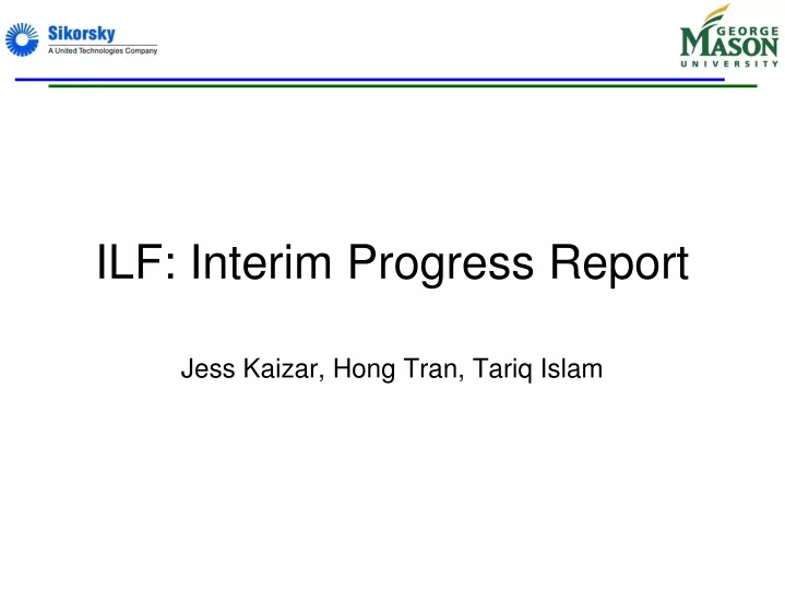 ilf interim progress report