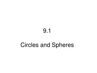 9.1  Circles and Spheres