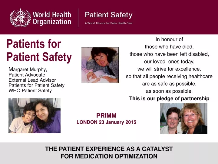 patients for patient safety