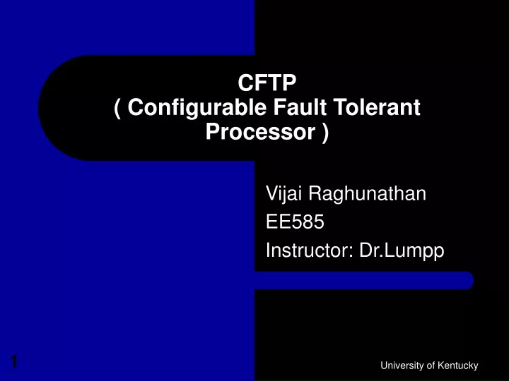 cftp configurable fault tolerant processor