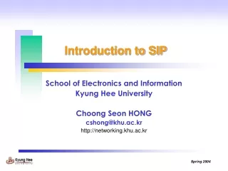 Introduction to SIP