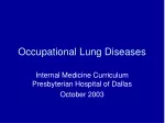 Occupational Lung Diseases - slide 1