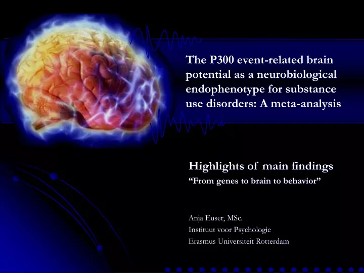 the p300 event related brain potential