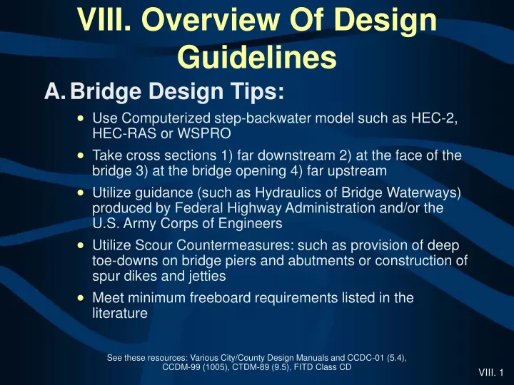 viii overview of design guidelines
