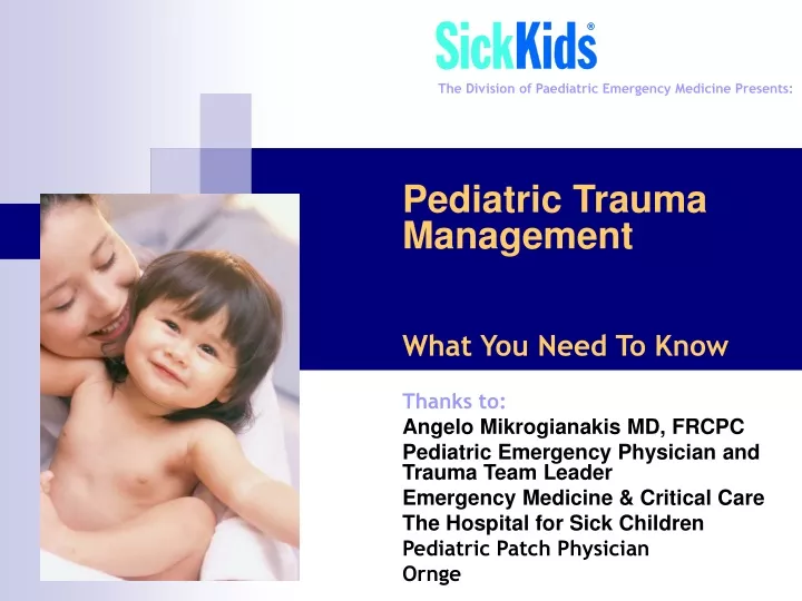 the division of paediatric emergency medicine