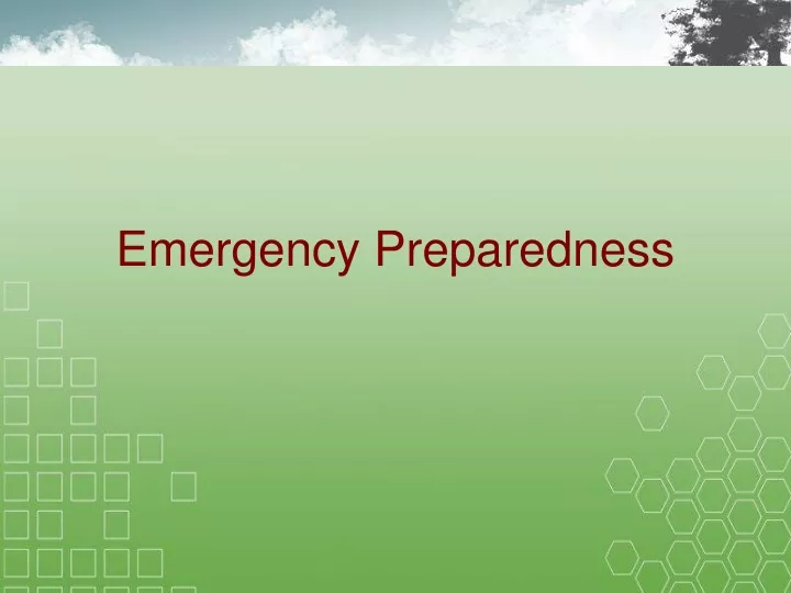 emergency preparedness