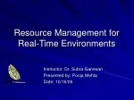 Resource Management in Real-Time Environments: Radar Systems and Scheduling Solutions - slide 1