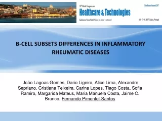 B-CELL SUBSETS DIFFERENCES IN INFLAMMATORY RHEUMATIC DISEASES