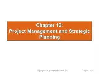 Chapter 12: Project Management and Strategic Planning