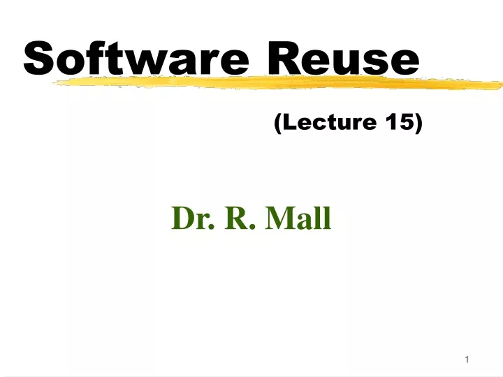 software reuse lecture 15