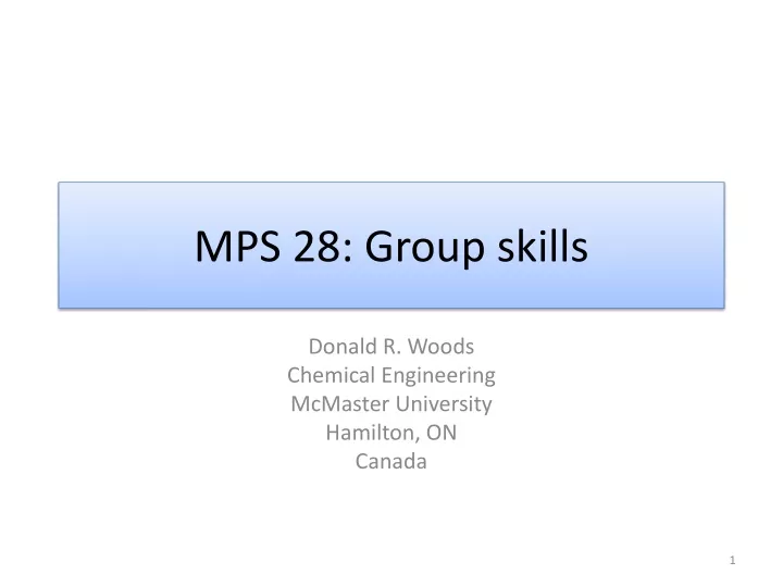 mps 28 group skills