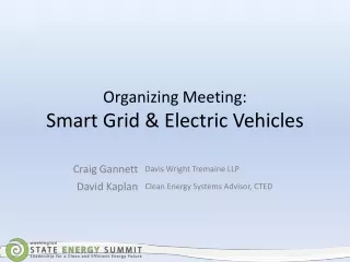 Organizing Meeting: Smart Grid &amp; Electric Vehicles