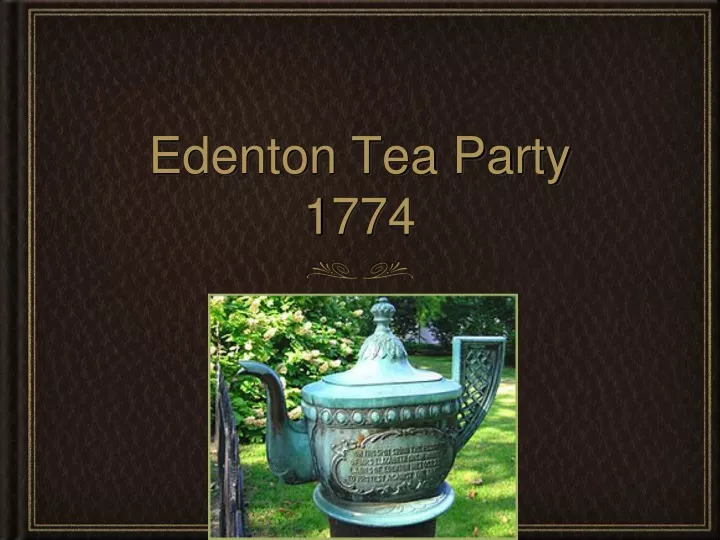 edenton tea party 1774