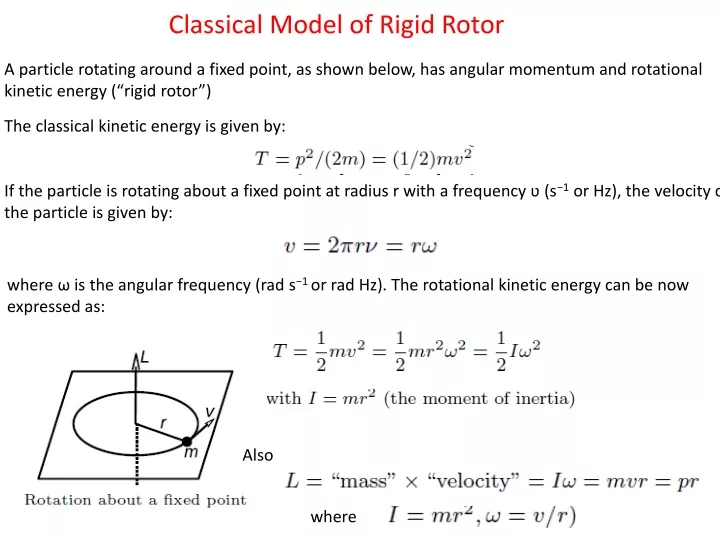 classical model of rigid rotor