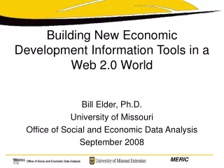 Building New Economic Development Information Tools in a Web 2.0 World