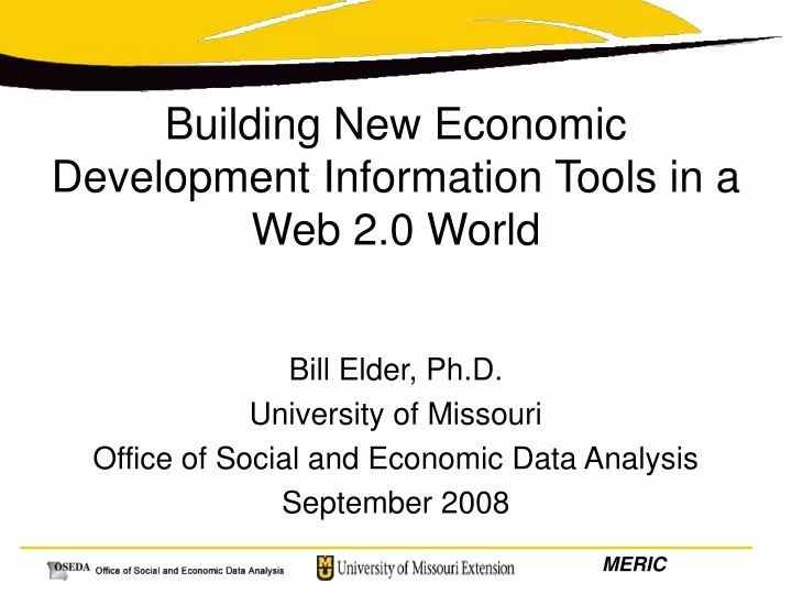 building new economic development information tools in a web 2 0 world
