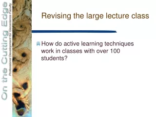 Revising the large lecture class