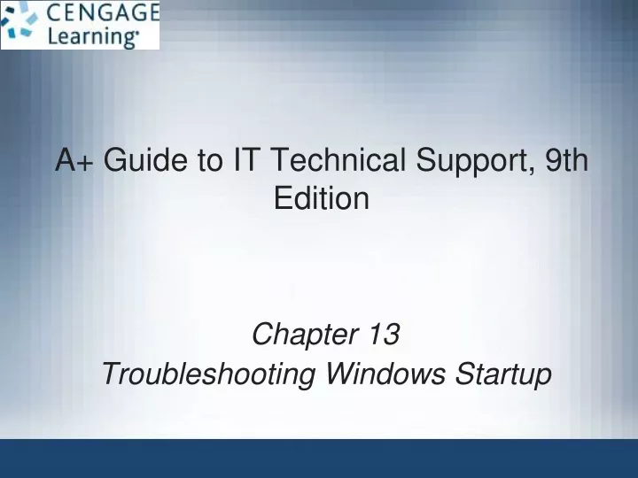 a guide to it technical support 9th edition
