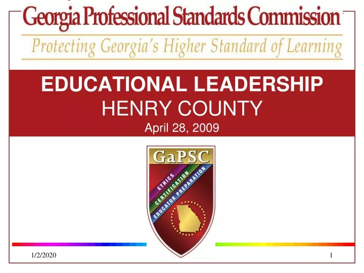 educational leadership henry county april 28 2009