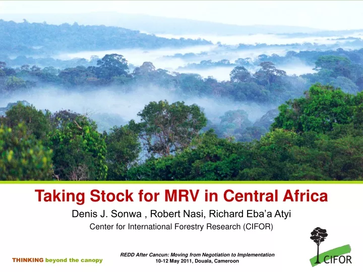taking stock for mrv in central africa