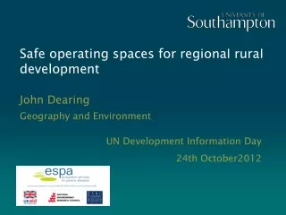 Safe operating spaces for regional rural development
