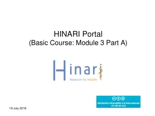 HINARI  Portal (Basic Course: Module 3 Part A)