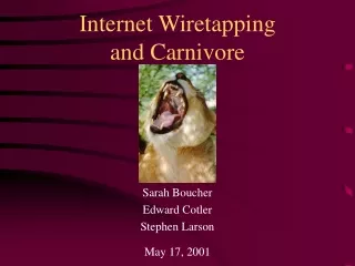 Internet Wiretapping and Carnivore