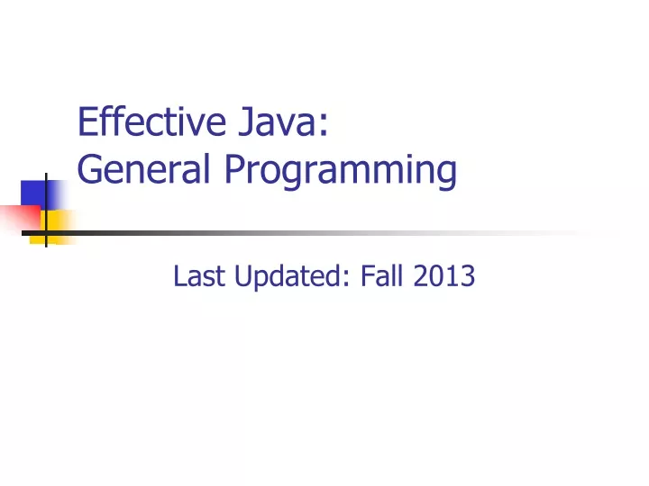 effective java general programming