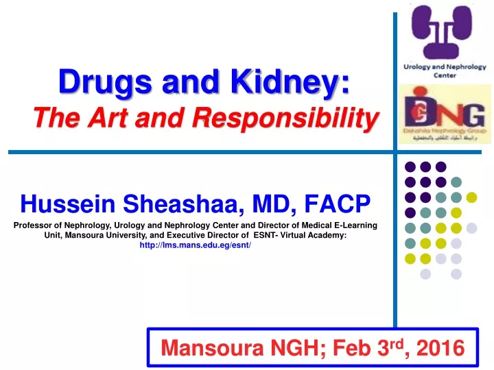 drugs and kidney the art and responsibility