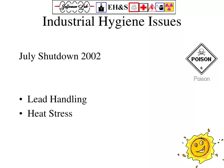 industrial hygiene issues