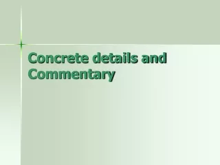 Concrete details and Commentary