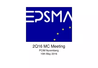 2Q16 MC Meeting PCIM Nuremberg 10th May 2016