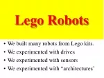 Lego Robots: Drive Systems and Robotics History - slide 1