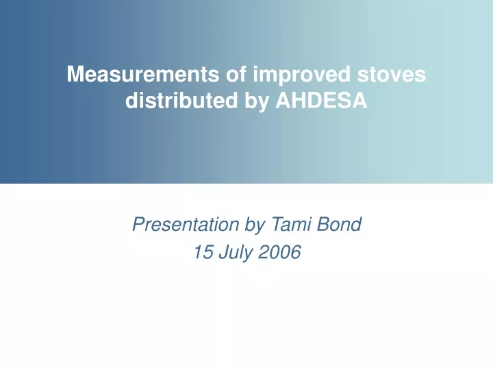 measurements of improved stoves distributed by ahdesa