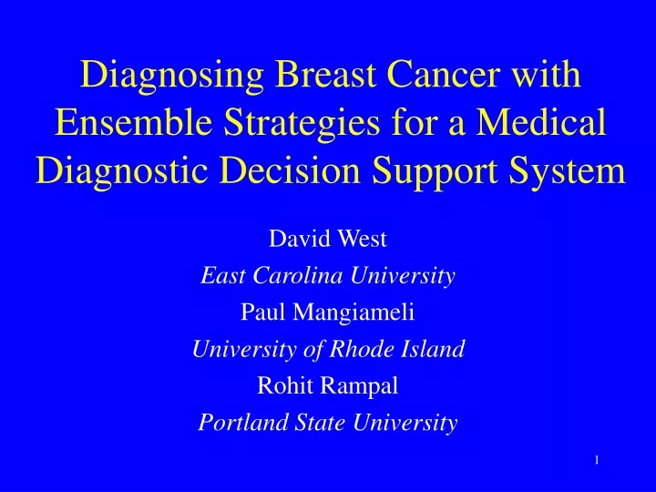diagnosing breast cancer with ensemble strategies for a medical diagnostic decision support system