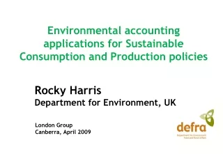 Rocky Harris Department for Environment, UK