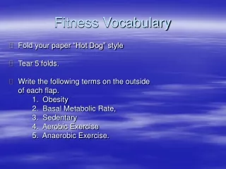 Fitness Vocabulary