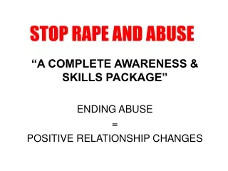STOP RAPE AND ABUSE