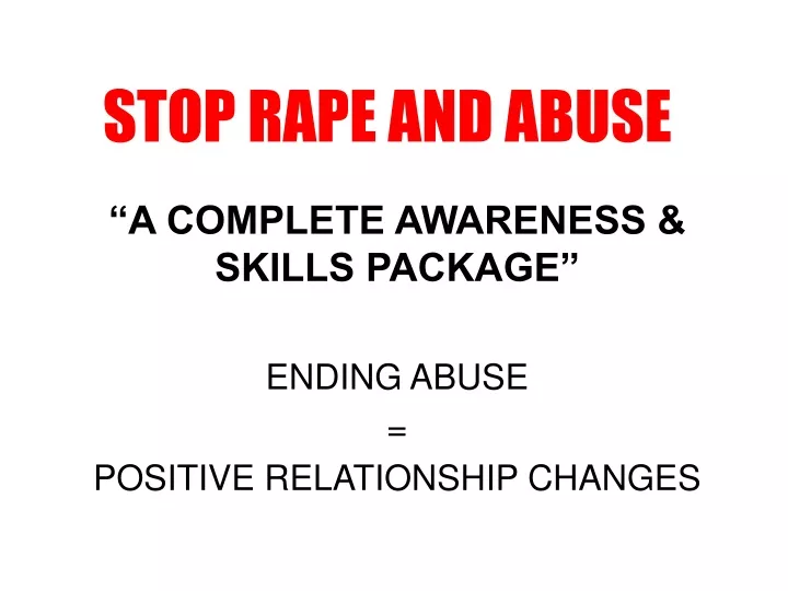 stop rape and abuse